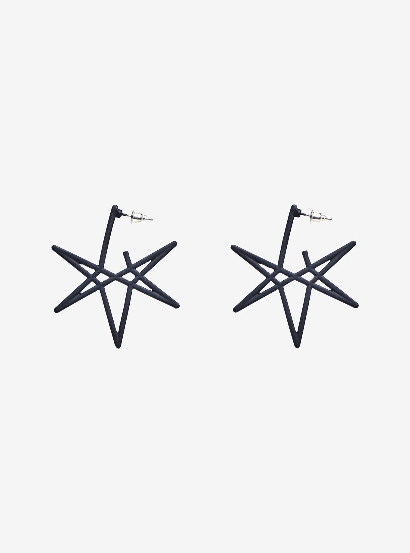 Bring Me The Horizon Hexagram Drop Earrings, , alternate