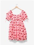 Disney Minnie Mouse Sweetheart Pink Puff-Sleeved Plus Size Dress, MULTI, alternate