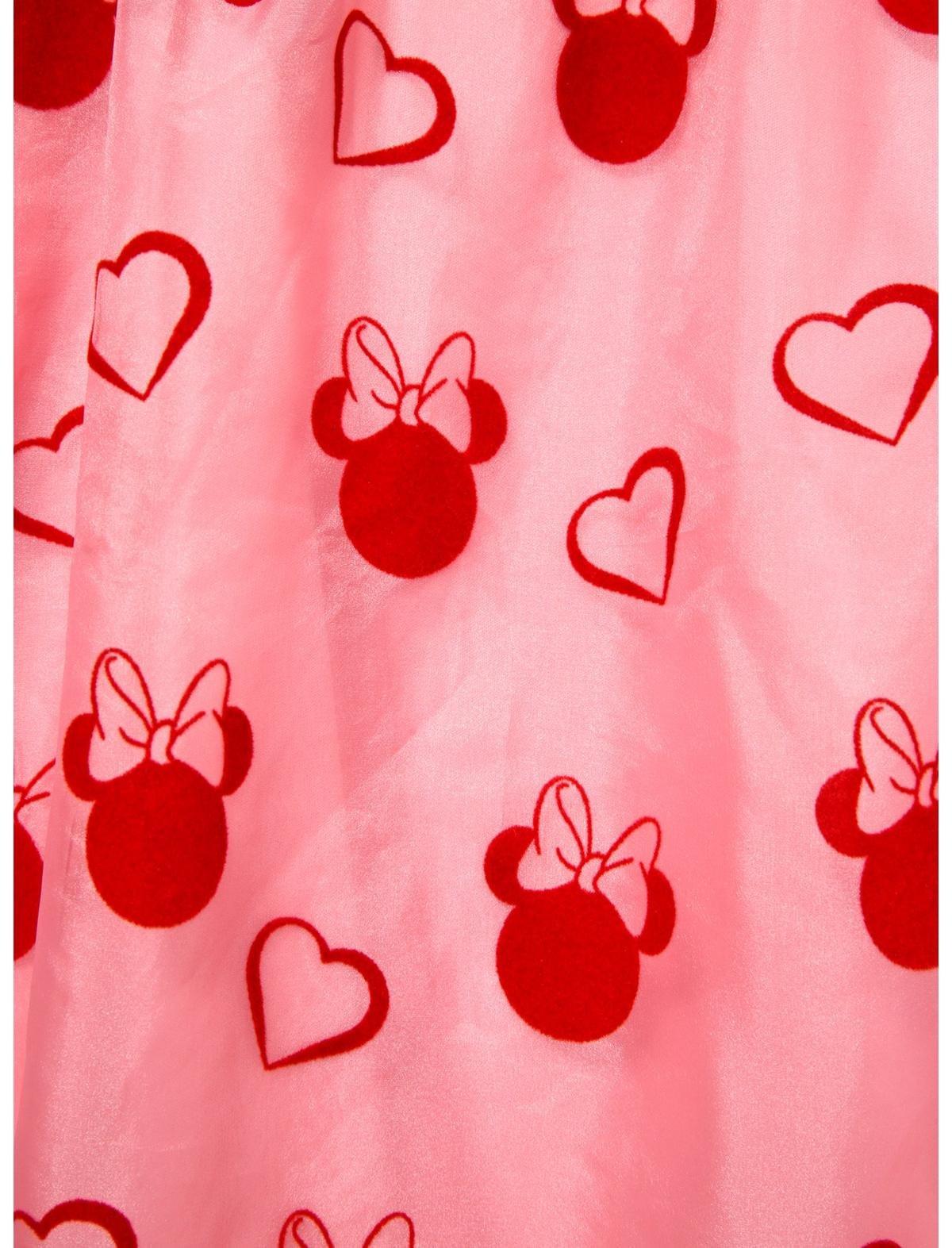 Disney Minnie Mouse Sweetheart Pink Puff-Sleeved Plus Size Dress, MULTI, alternate