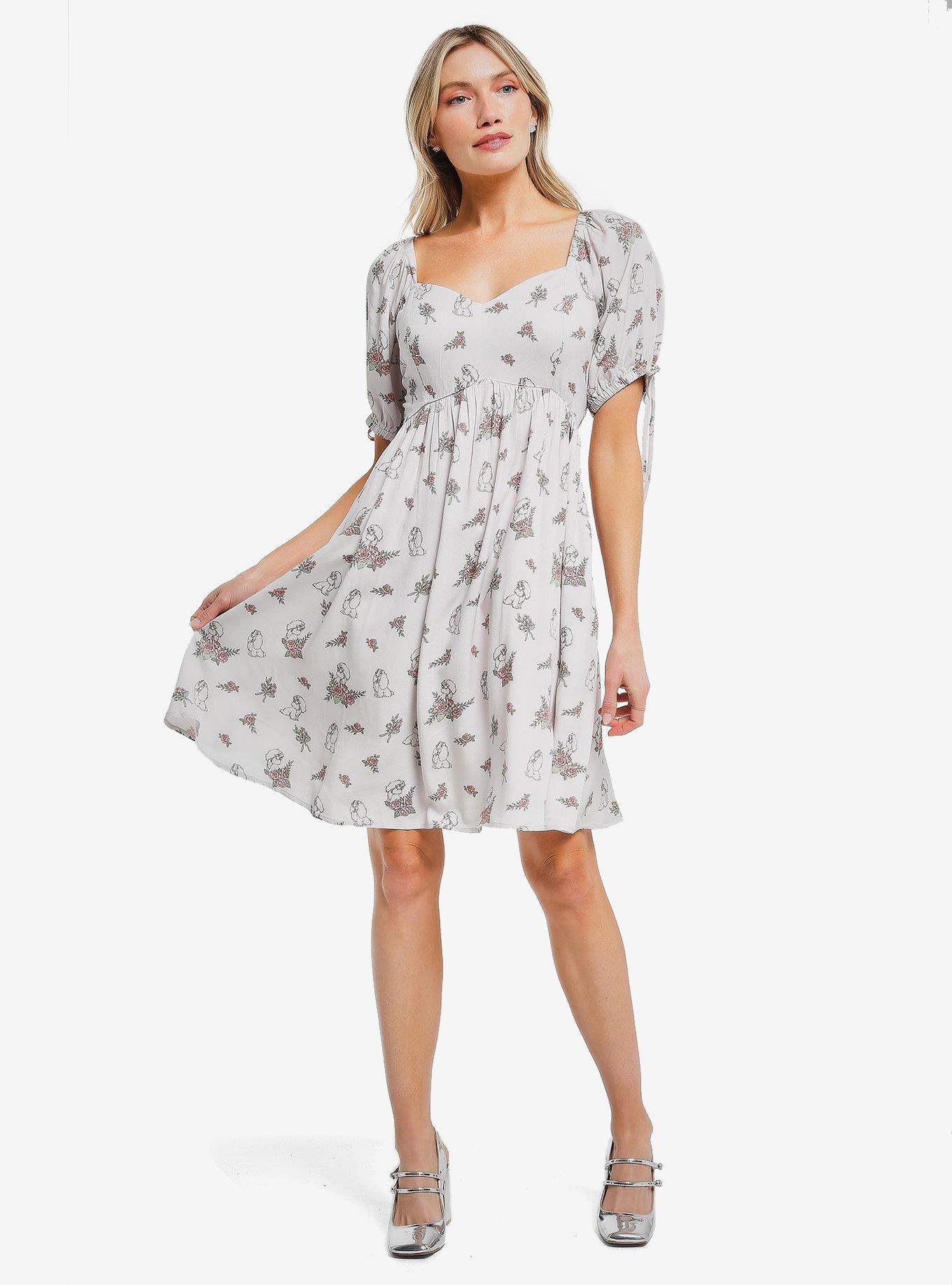 Disney Lady And The Tramp Floral Lady Allover Print Dress, MULTI, alternate