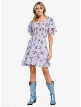 Disney Lilo & Stitch Angel Allover Print Smocked Dress, , hi-res