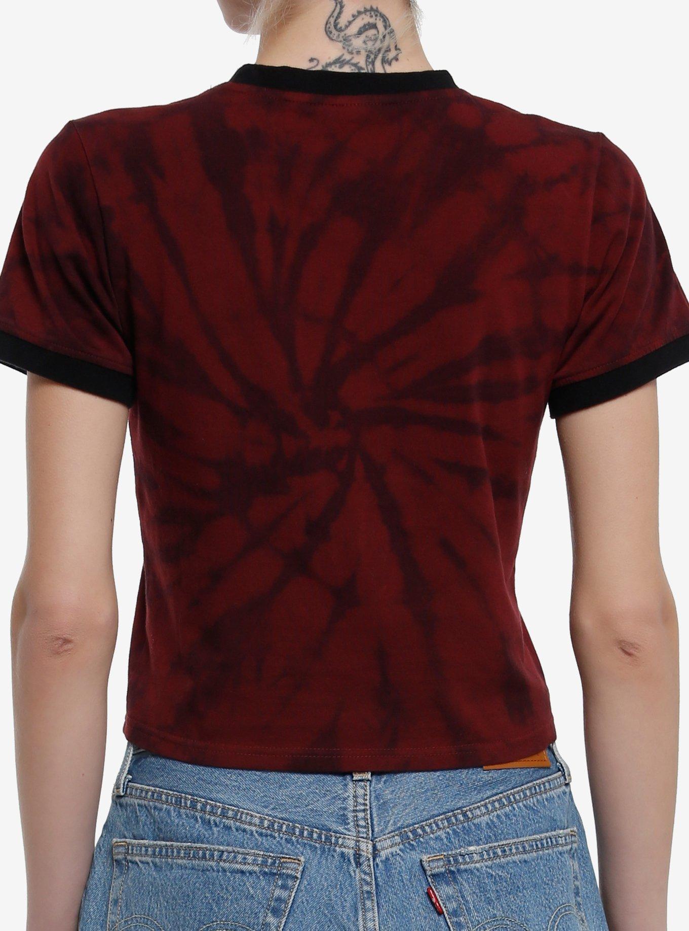 Her Universe Marvel Madame Web Spiderweb Tie-Dye Baby T-Shirt, RED  BLACK, alternate