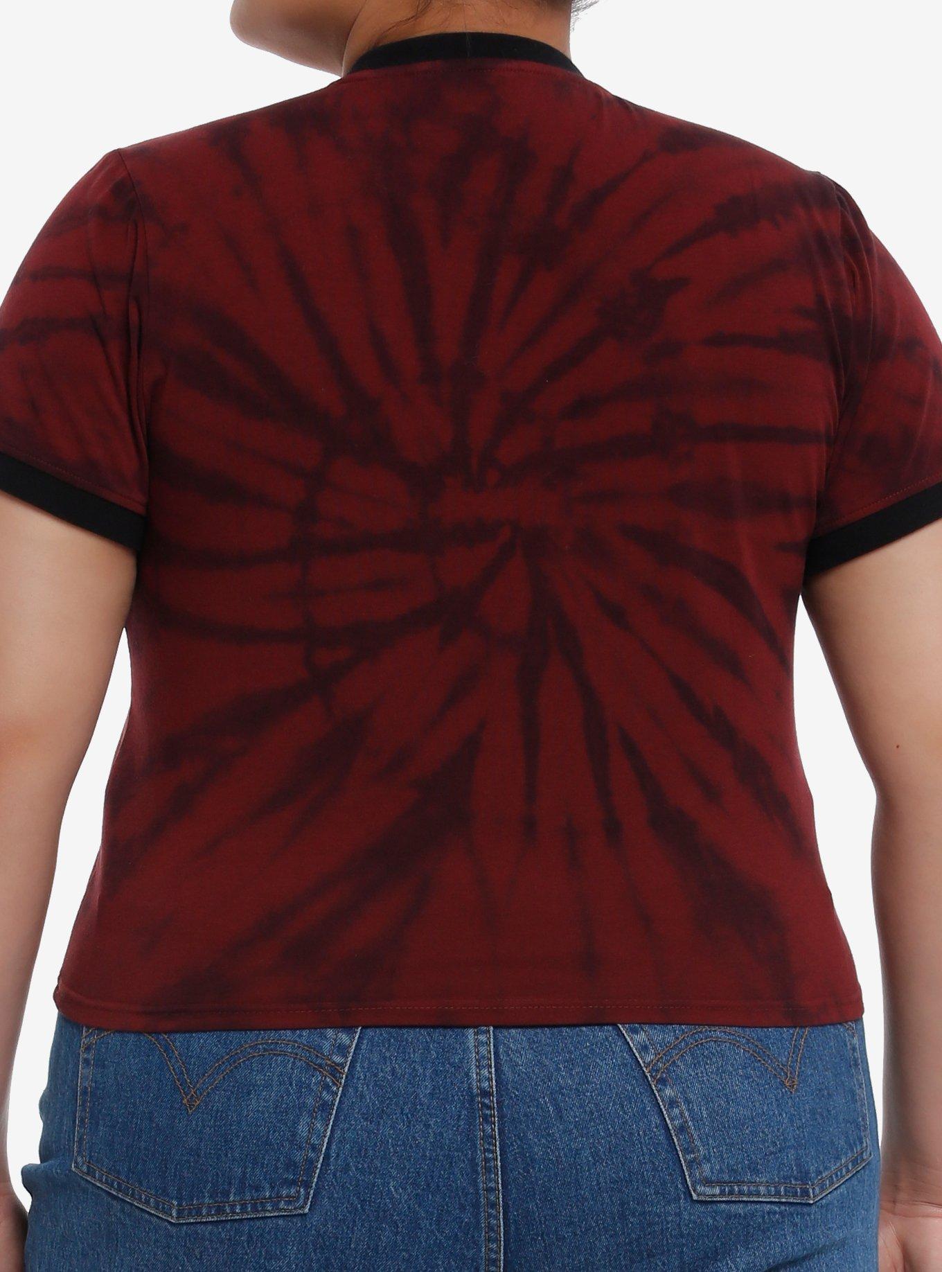 Her Universe Marvel Madame Web Spiderweb Tie-Dye Baby T-Shirt Plus Size, RED  BLACK, alternate