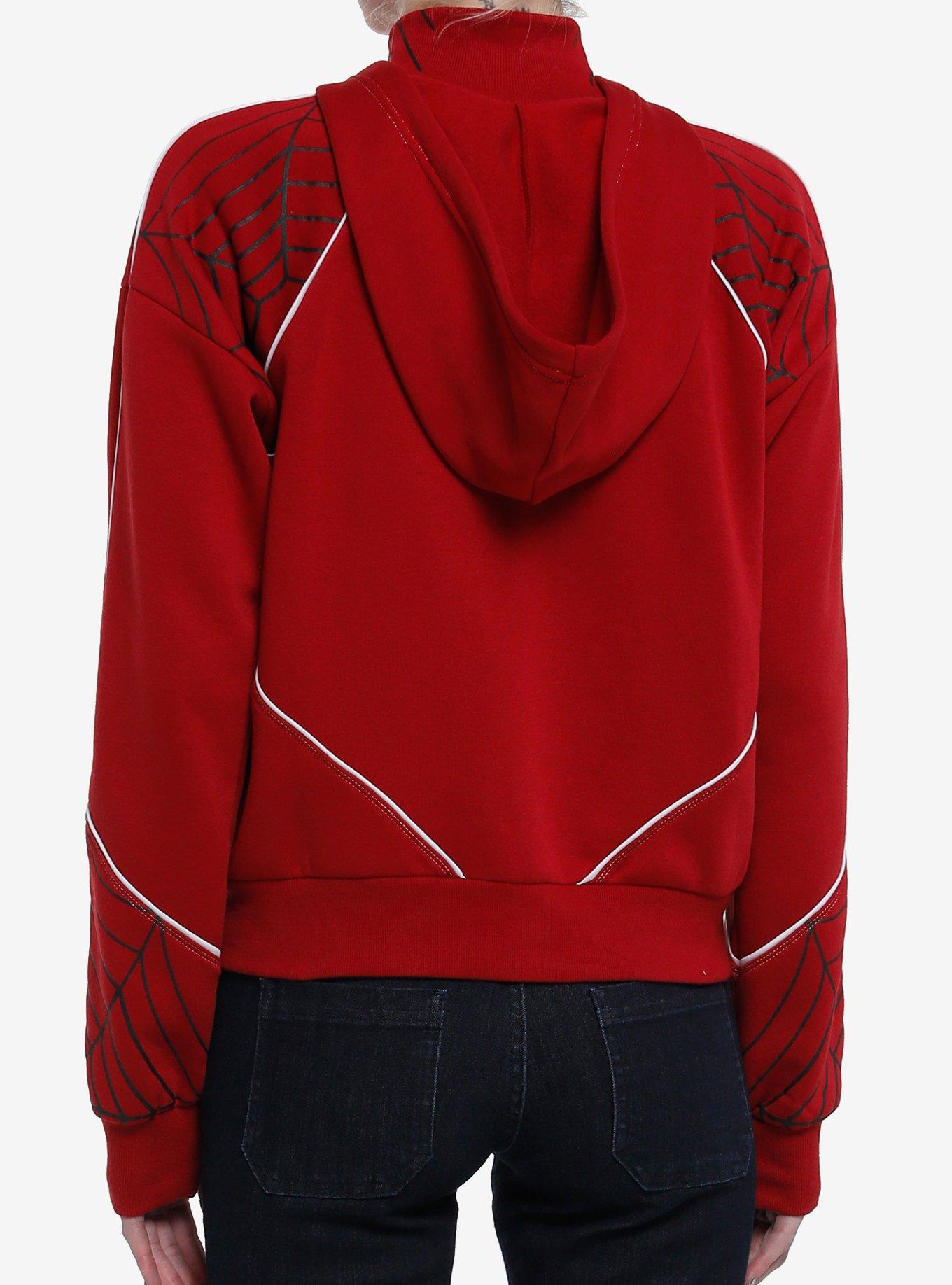 Her Universe Marvel Madame Web Cassie Webb Hoodie, RED  BLACK, alternate