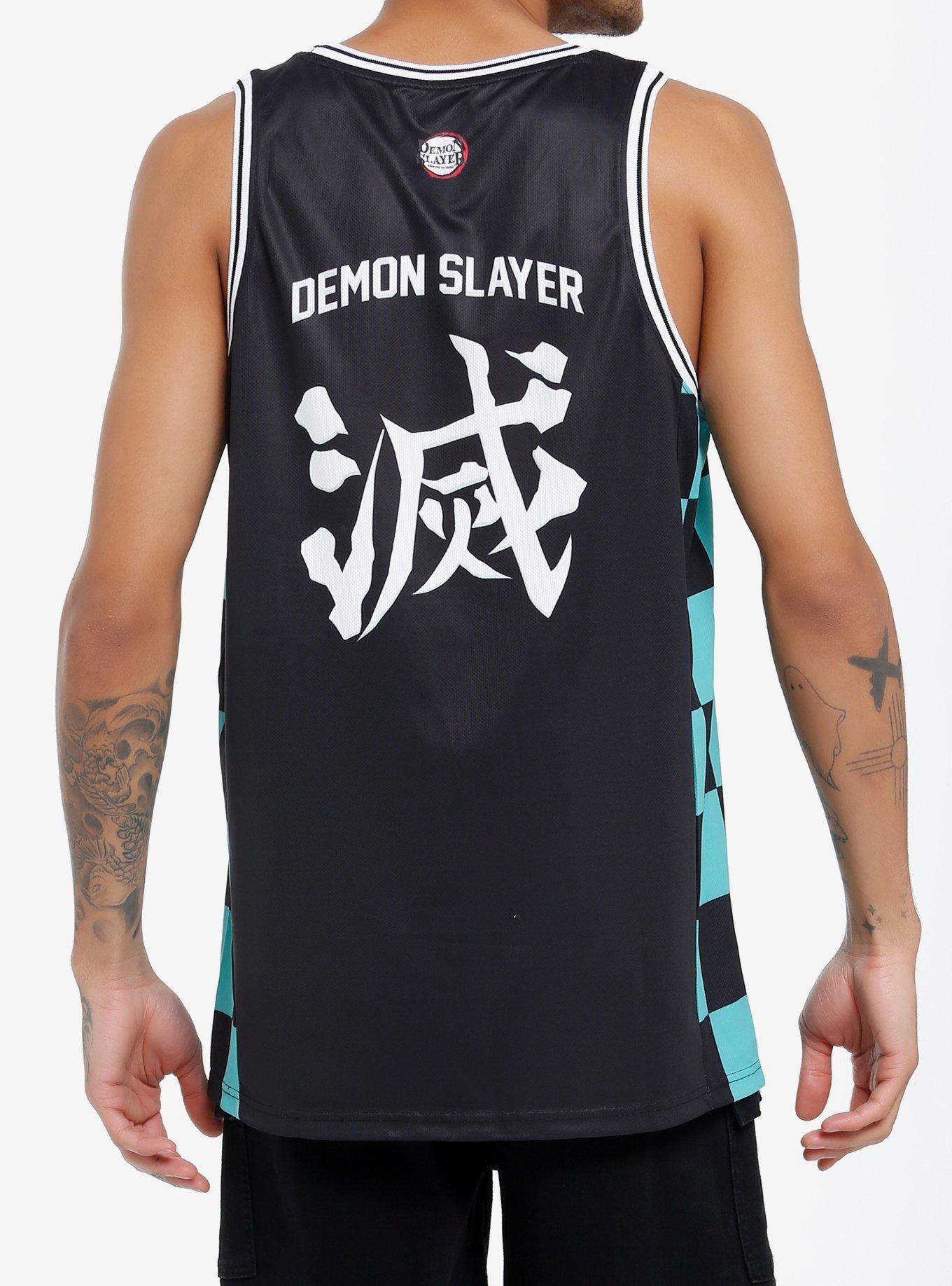 Demon Slayer: Kimetsu No Yaiba Tanjiro Basketball Jersey, MULTI, alternate