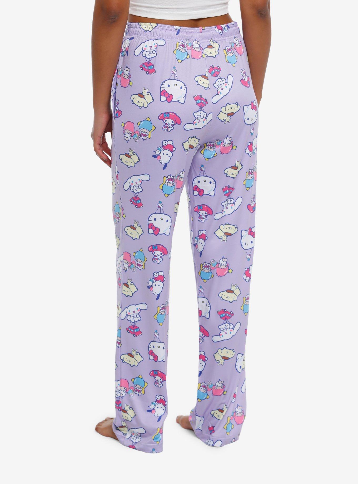 Hello Kitty And Friends Balloons Pajama Pants, PURPLE, alternate