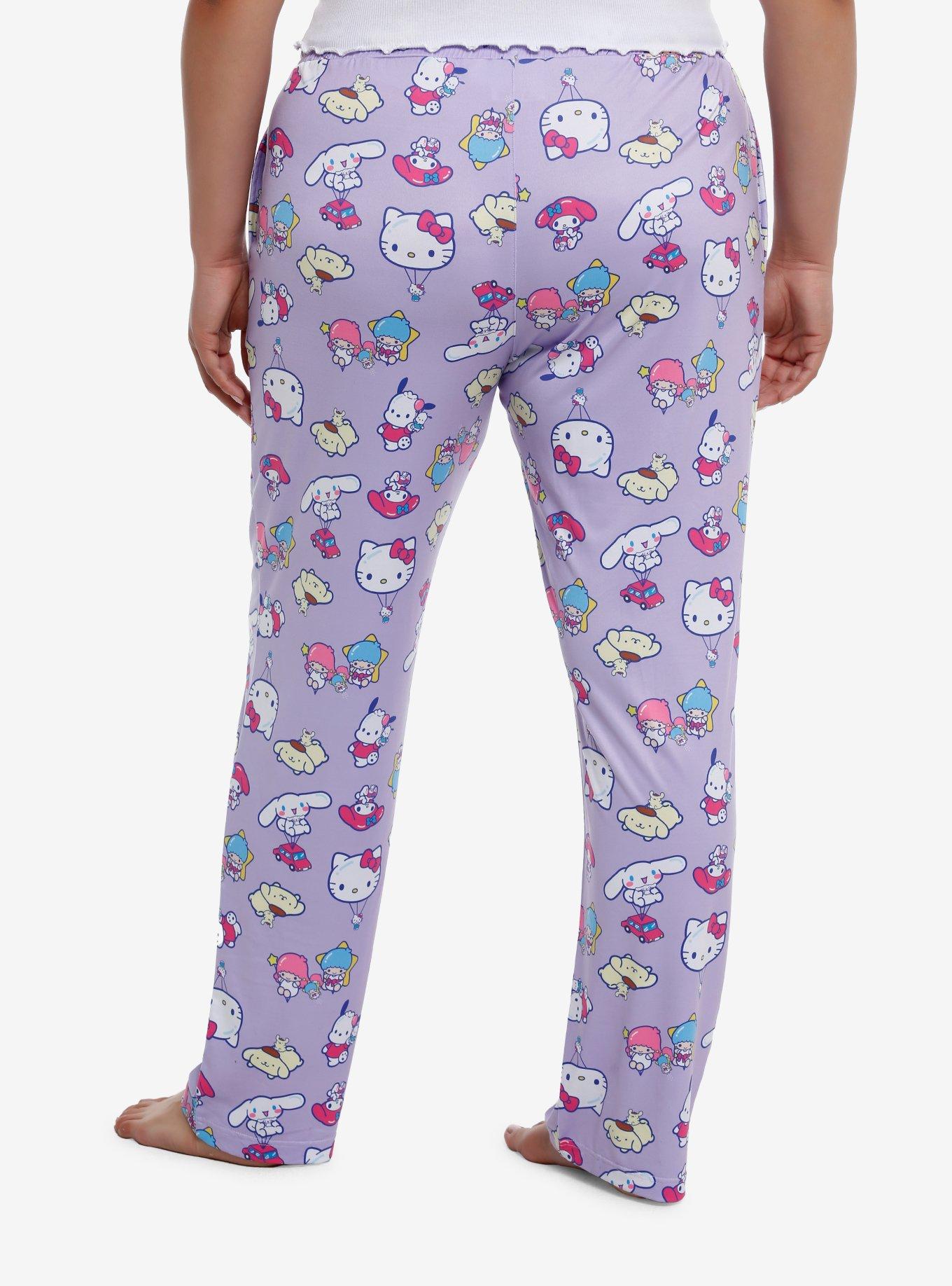 Hello Kitty And Friends Balloons Girls Pajama Pants Plus Size, , hi-res