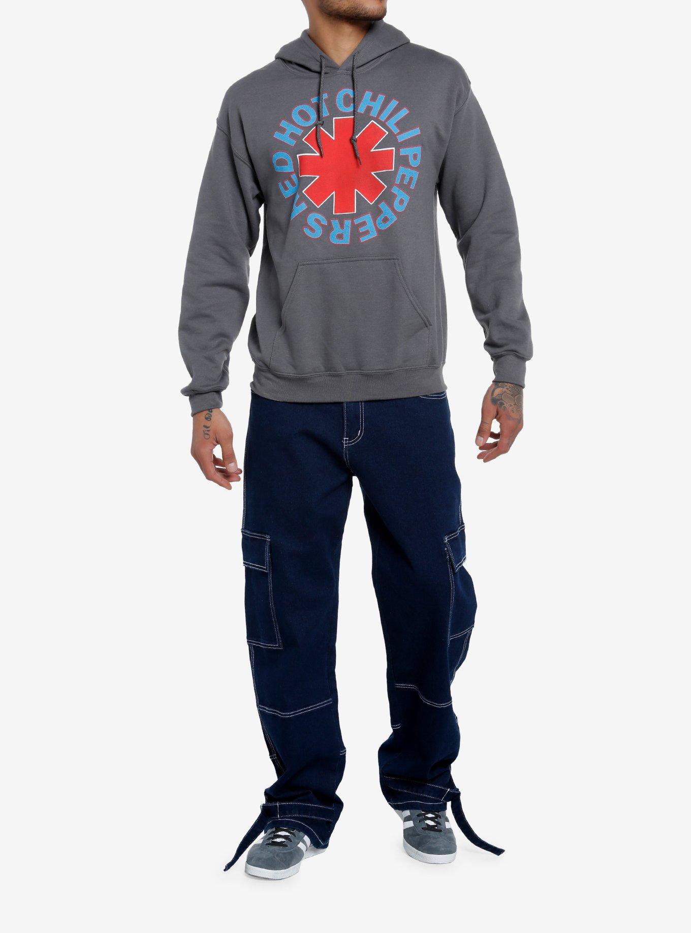 Red Hot Chili Peppers Logo Grey Hoodie, BLACK, alternate