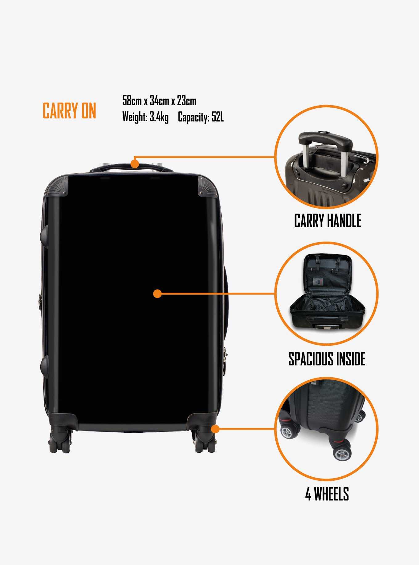 Rocksax Machine Gun Kelly Face Travel Luggage, , hi-res