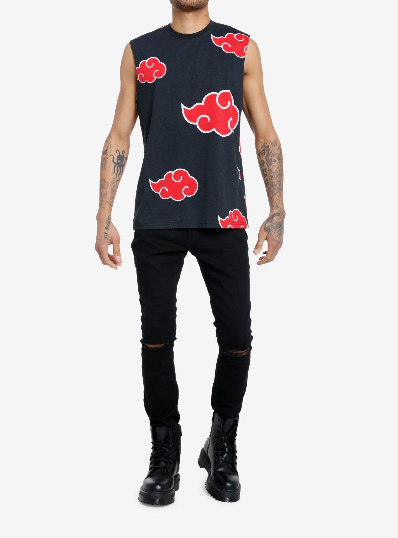 Naruto Shippuden Akatsuki Muscle Tank Top, BLACK, alternate