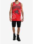 Naruto Shippuden Akatsuki Striped Basketball Jersey Tank Top, RED, alternate