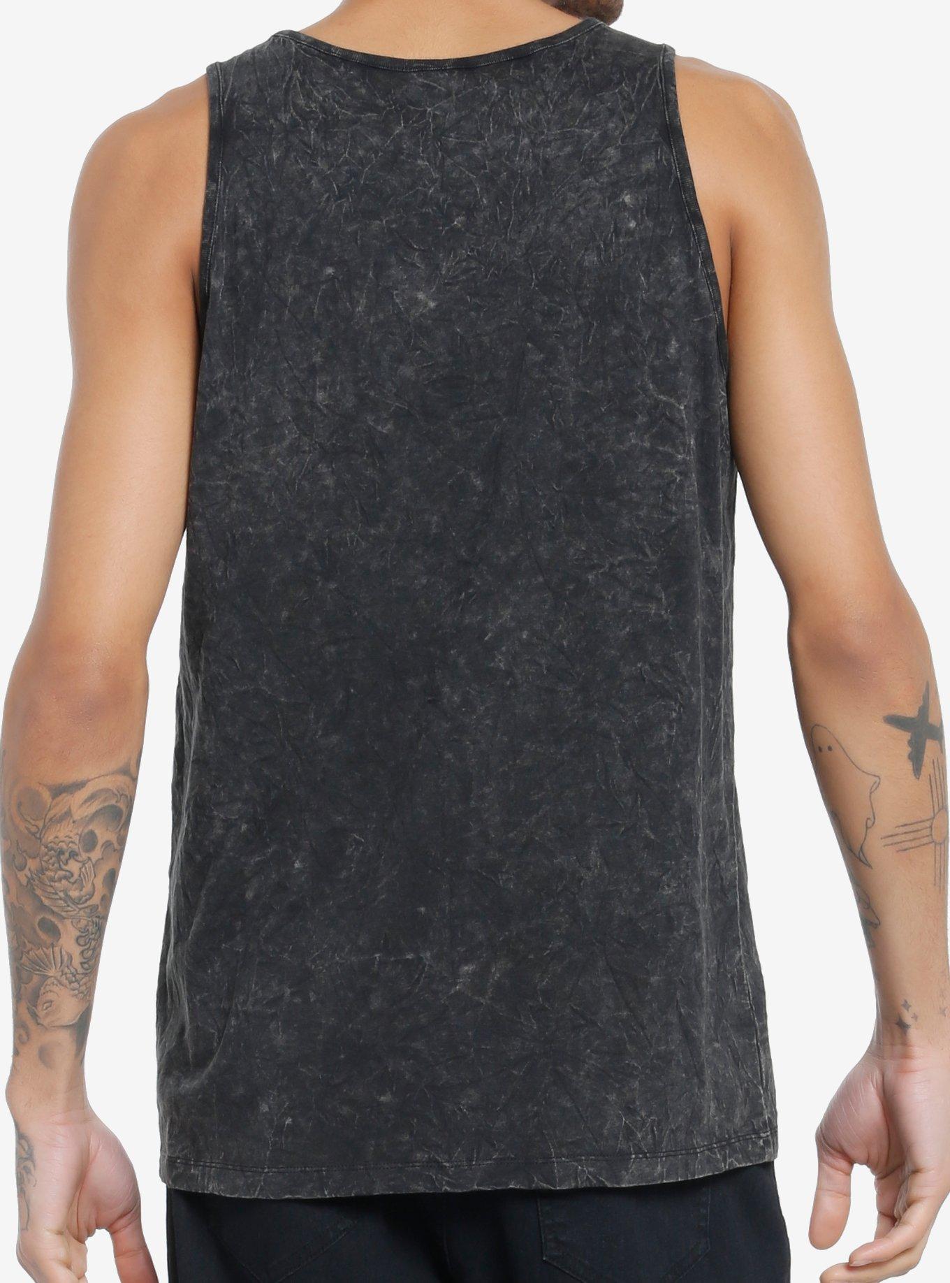 Five Nights At Freddy's Dark Wash Muscle Tank Top, BLACK, alternate
