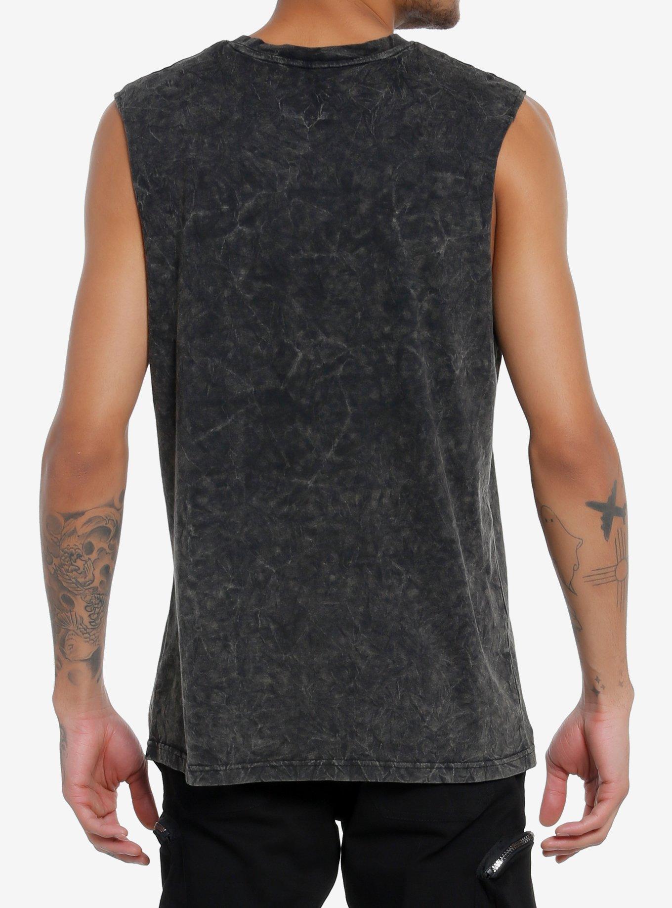 Death Note Misa Dark Wash Muscle Tank Top, BLACK, alternate