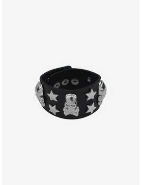 Social Collision® Skull & Crossbones Studded Cuff Bracelet, , hi-res
