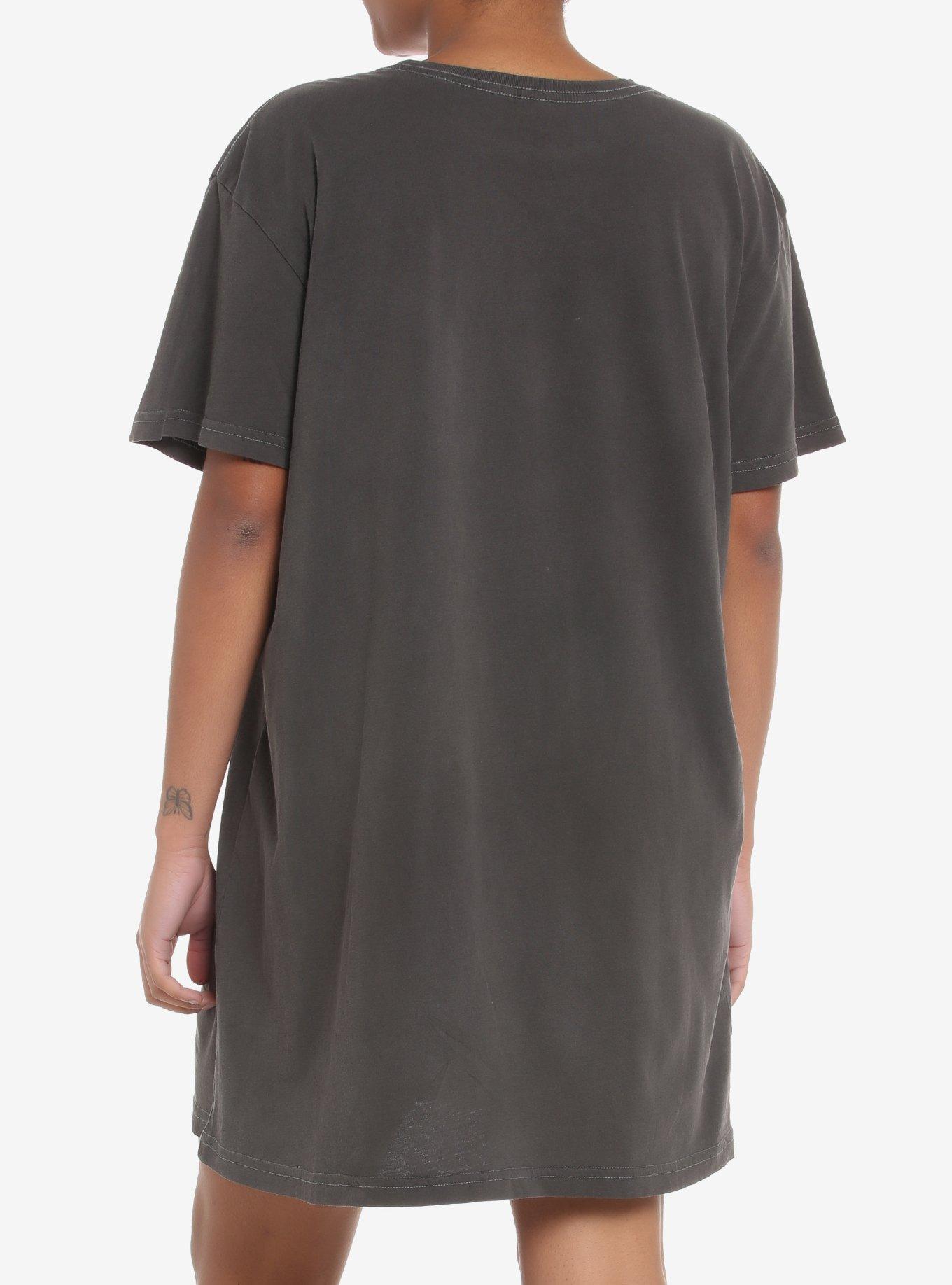 Bad Omens Flower T-Shirt Dress, GREY, alternate