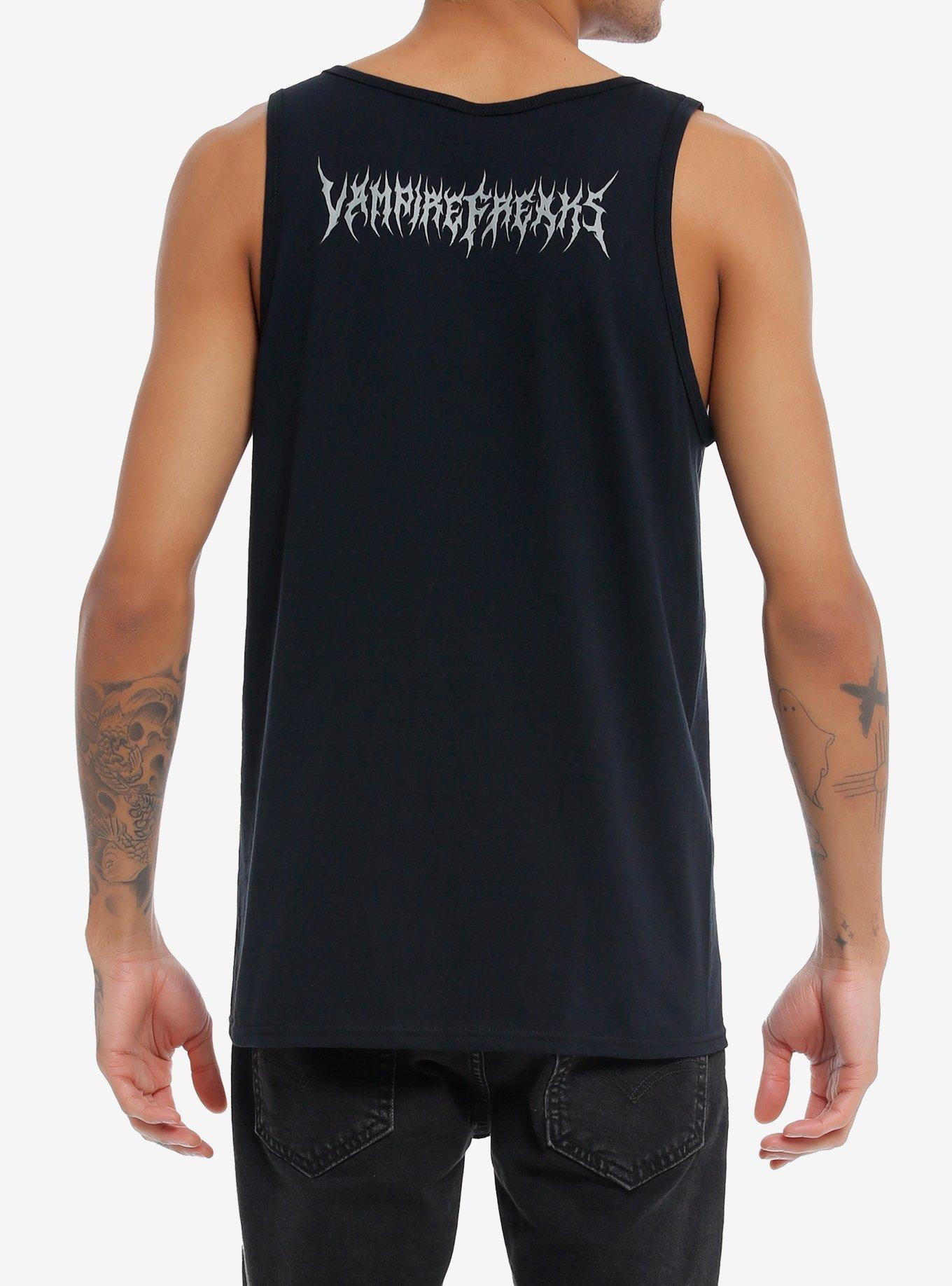 Vampire Freaks Skull Spider Tank Top, BLACK, alternate