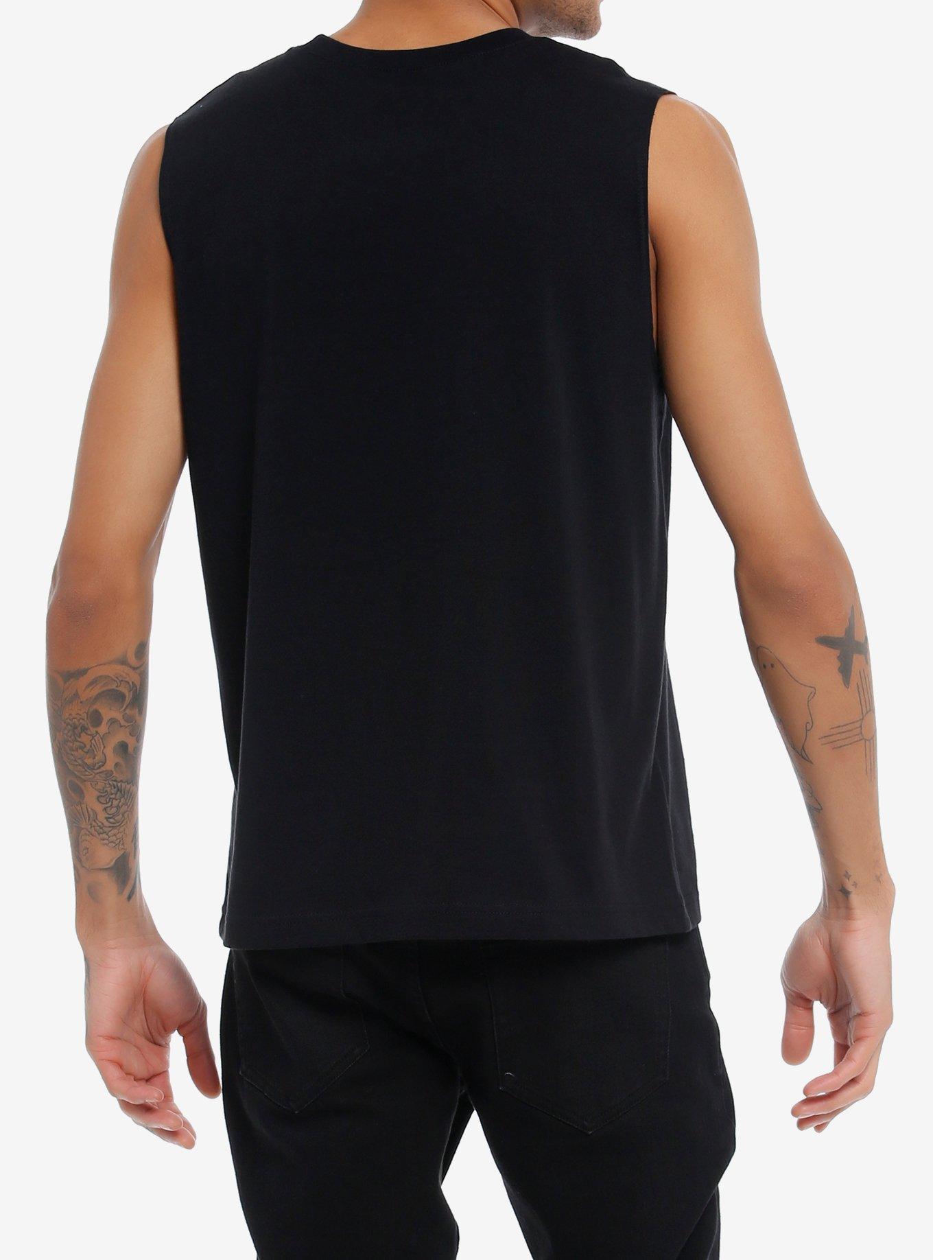 Frogs In Hell Muscle Tank Top, BLACK, alternate