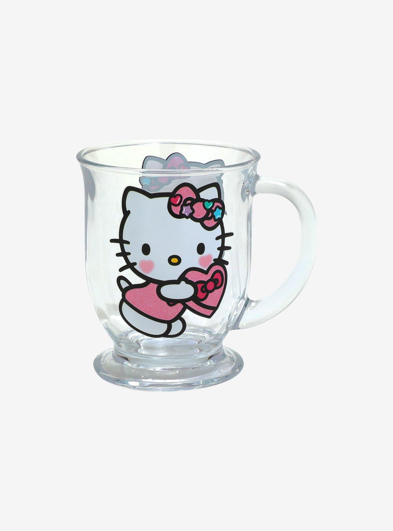 Hello Kitty Glitter Candy Heart Glass Mug, , alternate