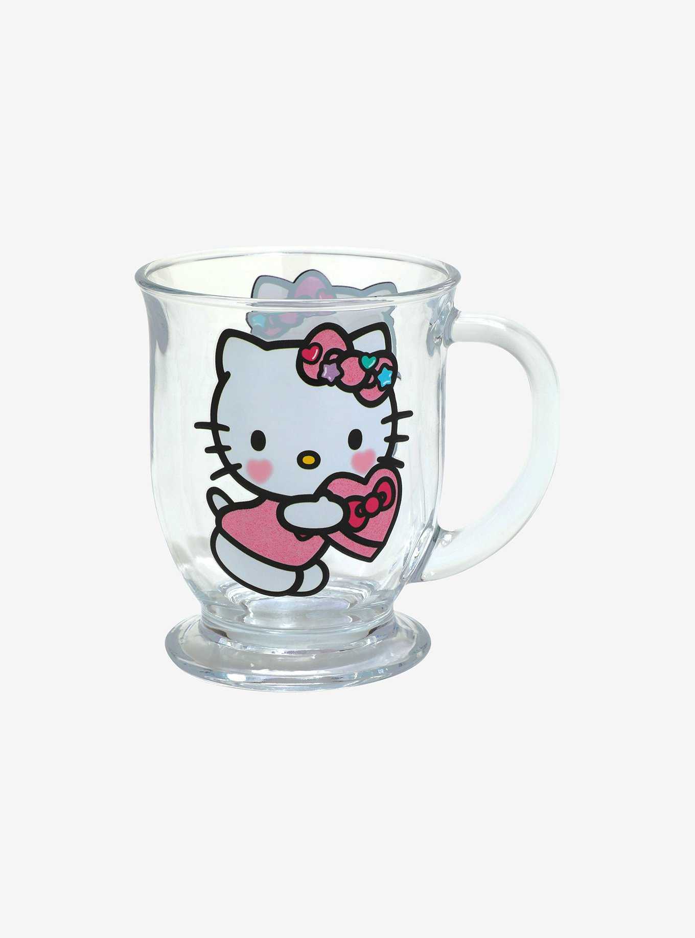 Hello Kitty Glitter Candy Heart Glass Mug, , hi-res