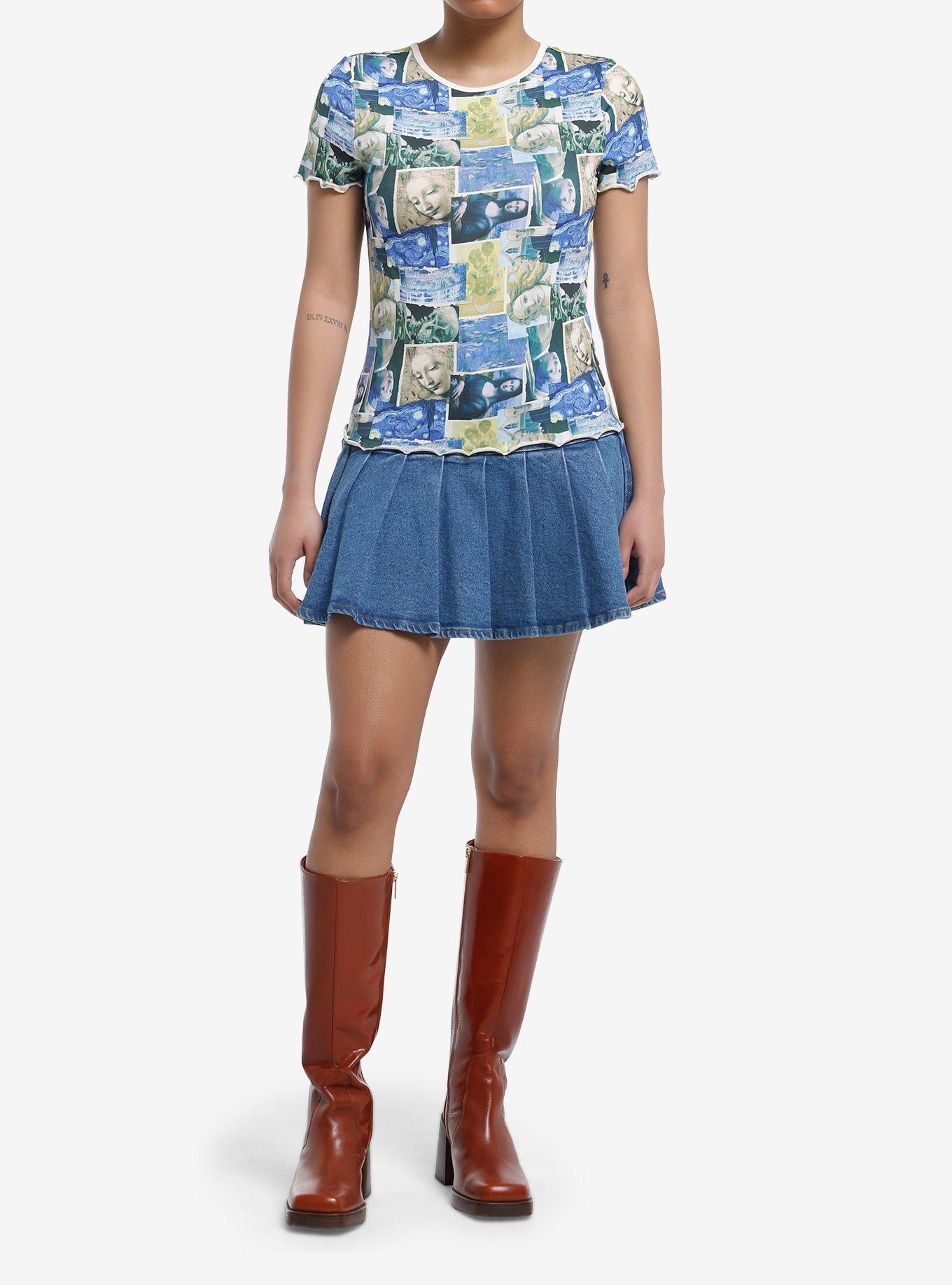 Sweet Society Renaissance Art Collage Girls Top, , alternate