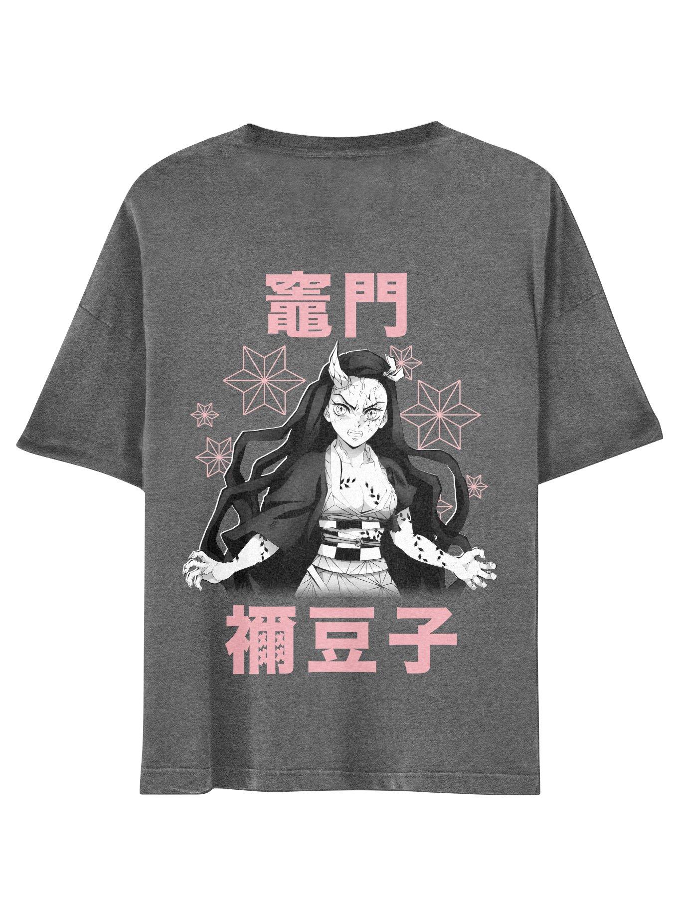 Demon Slayer: Kimetsu No Yaiba Nezuko Boyfriend Fit Girls T-Shirt, MULTI, alternate