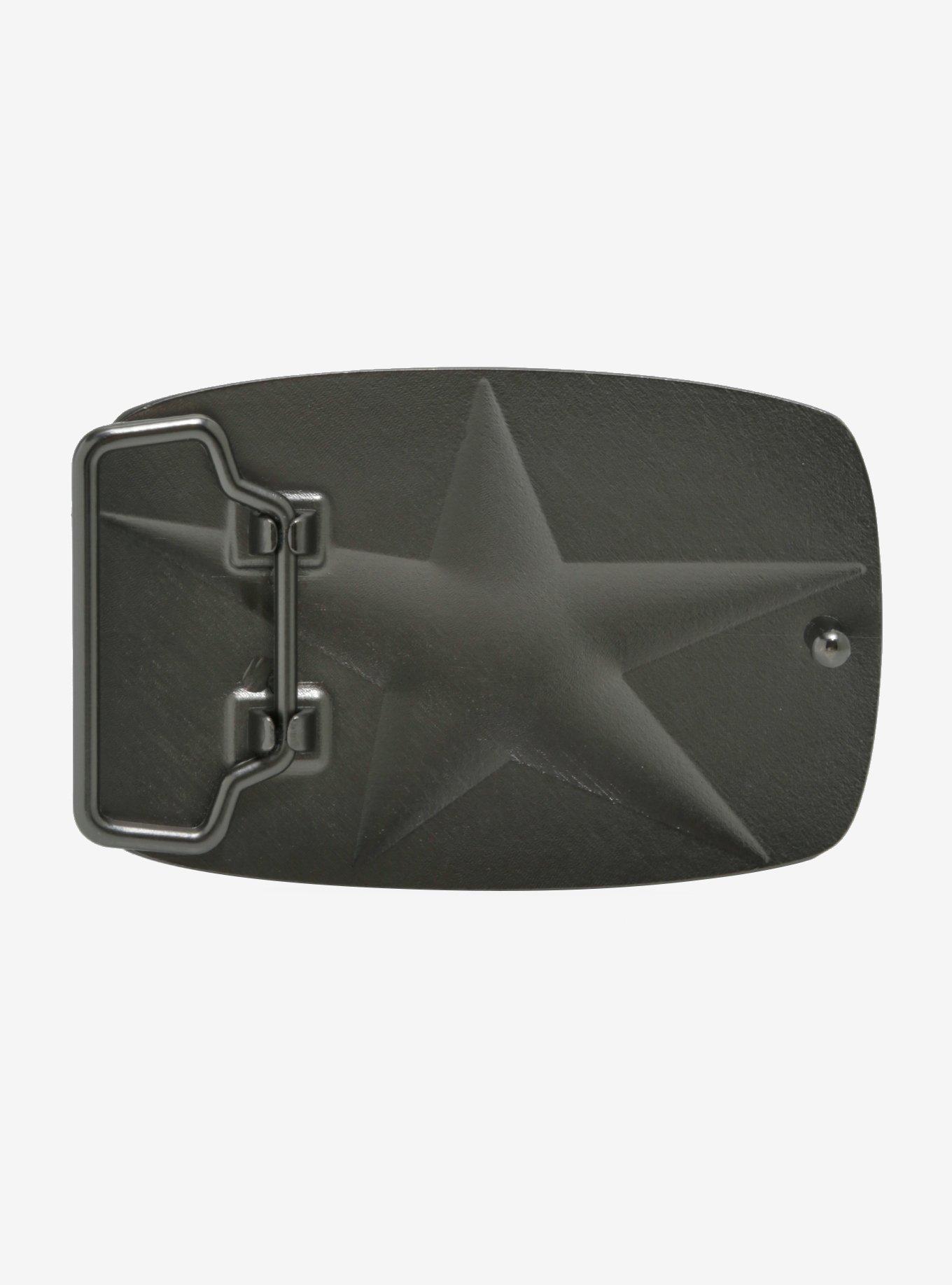 Star & Circle Single Belt Buckle, , hi-res