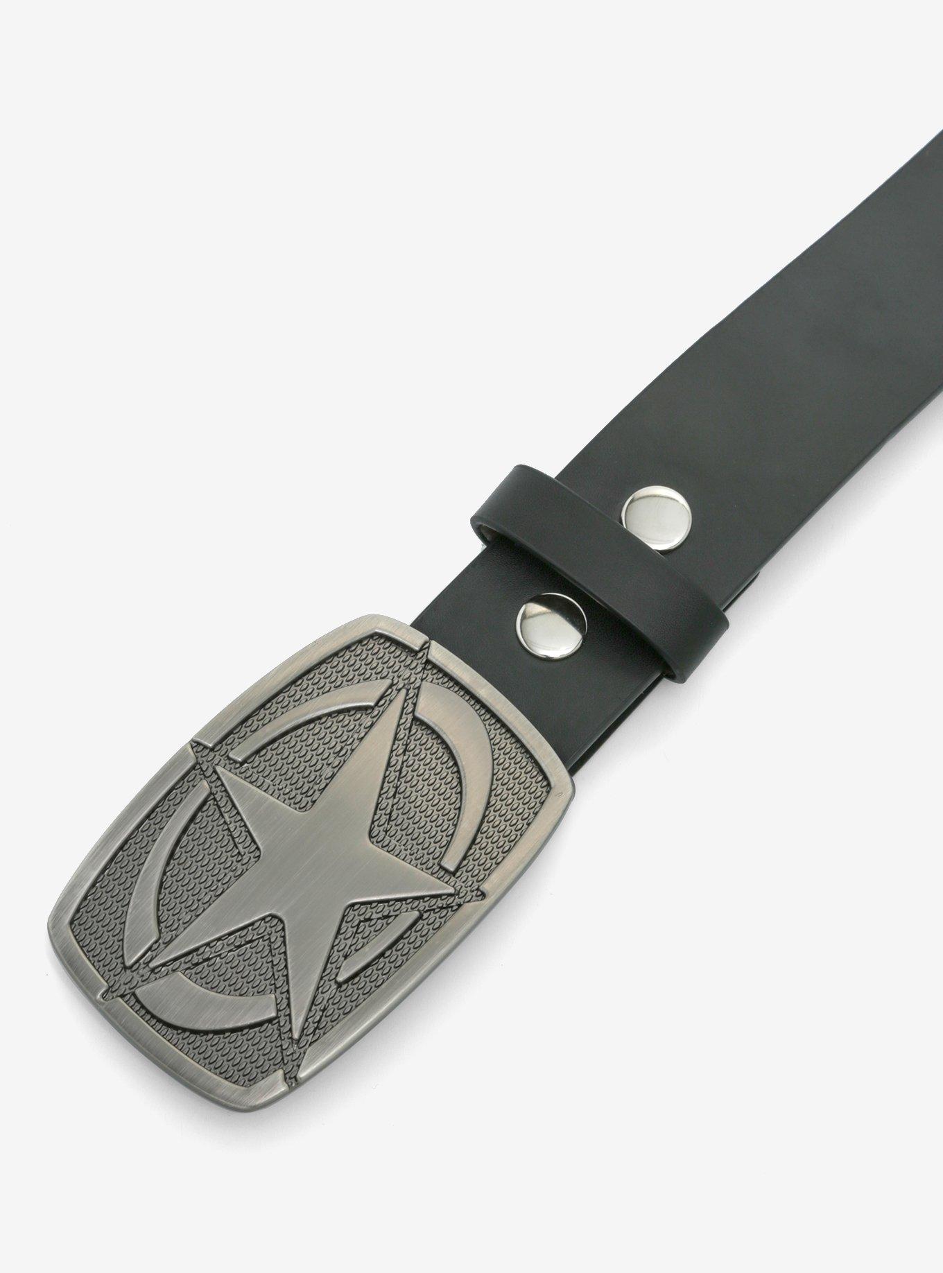 Star & Circle Single Belt Buckle, , alternate