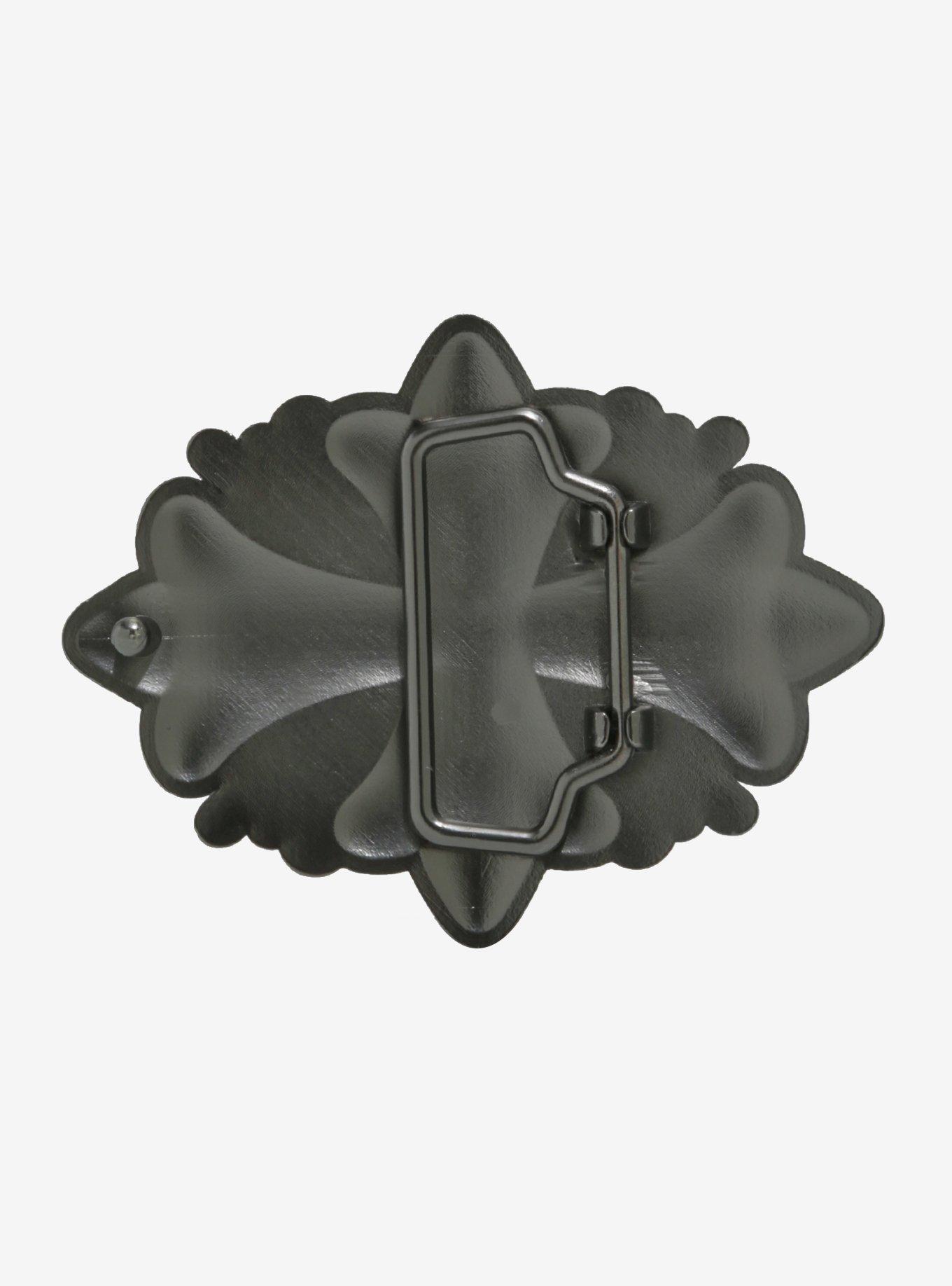 Winged Cross Single Belt Buckle, , hi-res