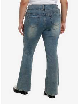 Sweet Society Star Low-Rise Flare Jeans Plus Size, , hi-res