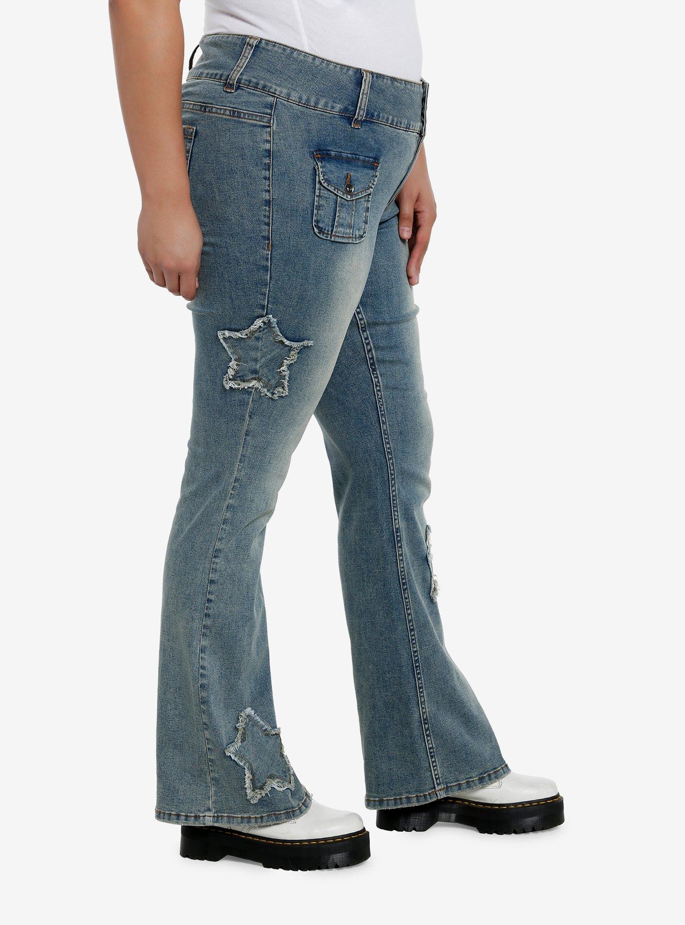 Sweet Society Star Low-Rise Flare Jeans Plus Size, INDIGO, alternate