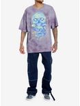 Social Collision® Skull Mushroom Black Light Glow Oversized T-Shirt, MULTI, alternate