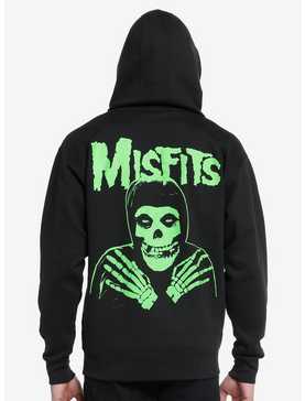 Misfits Green Fiend Skull Hoodie, , hi-res