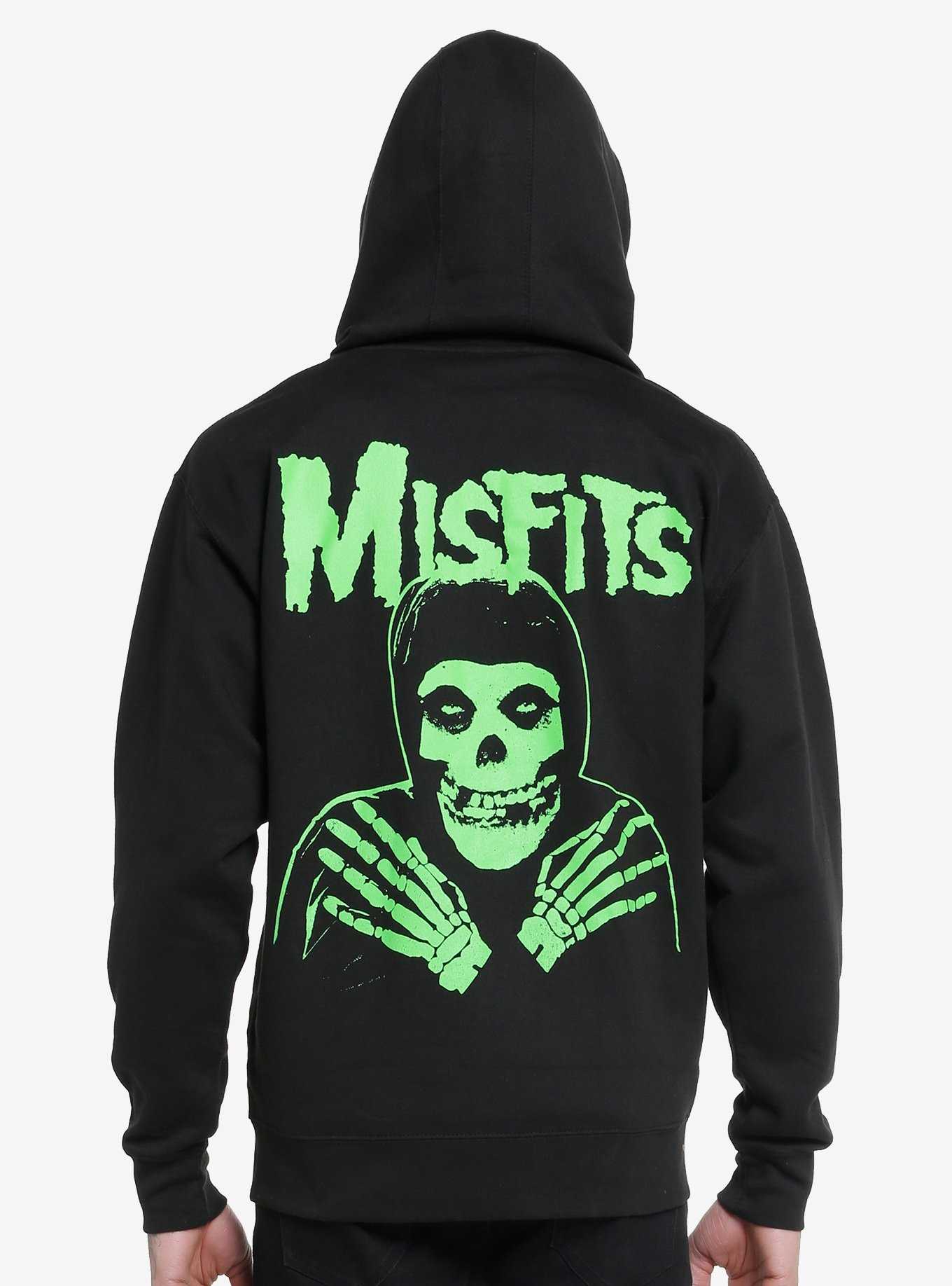 Misfits Green Fiend Skull Hoodie, , hi-res