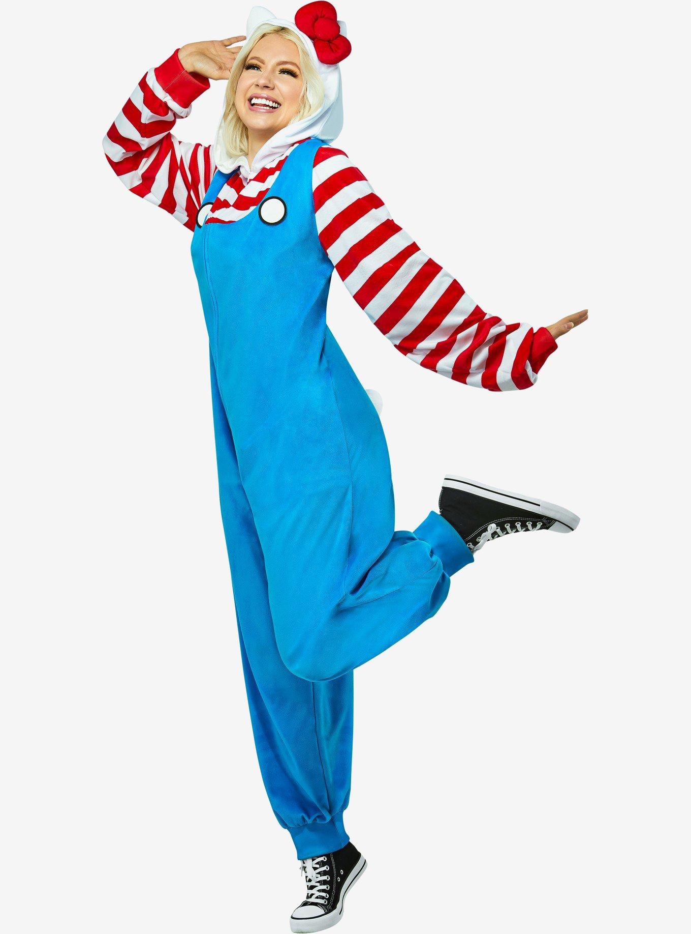 Hello Kitty Adult Comfywear Costume, BLUE, alternate