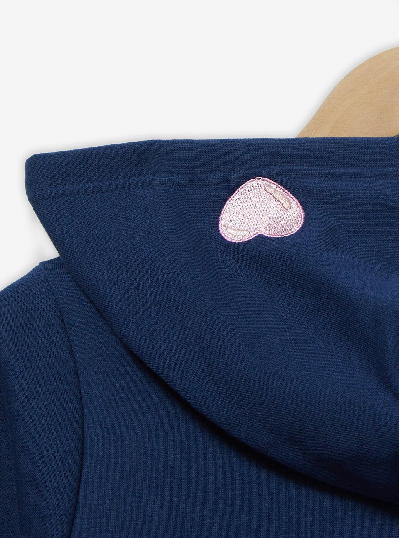 Sanrio Hello Kitty Emo Kyun Zip Hoodie - BoxLunch Exclusive, NAVY, alternate