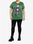 The Nightmare Before Christmas Jack Green Wash Boyfriend Fit Girls T-Shirt Plus Size, MULTI, alternate
