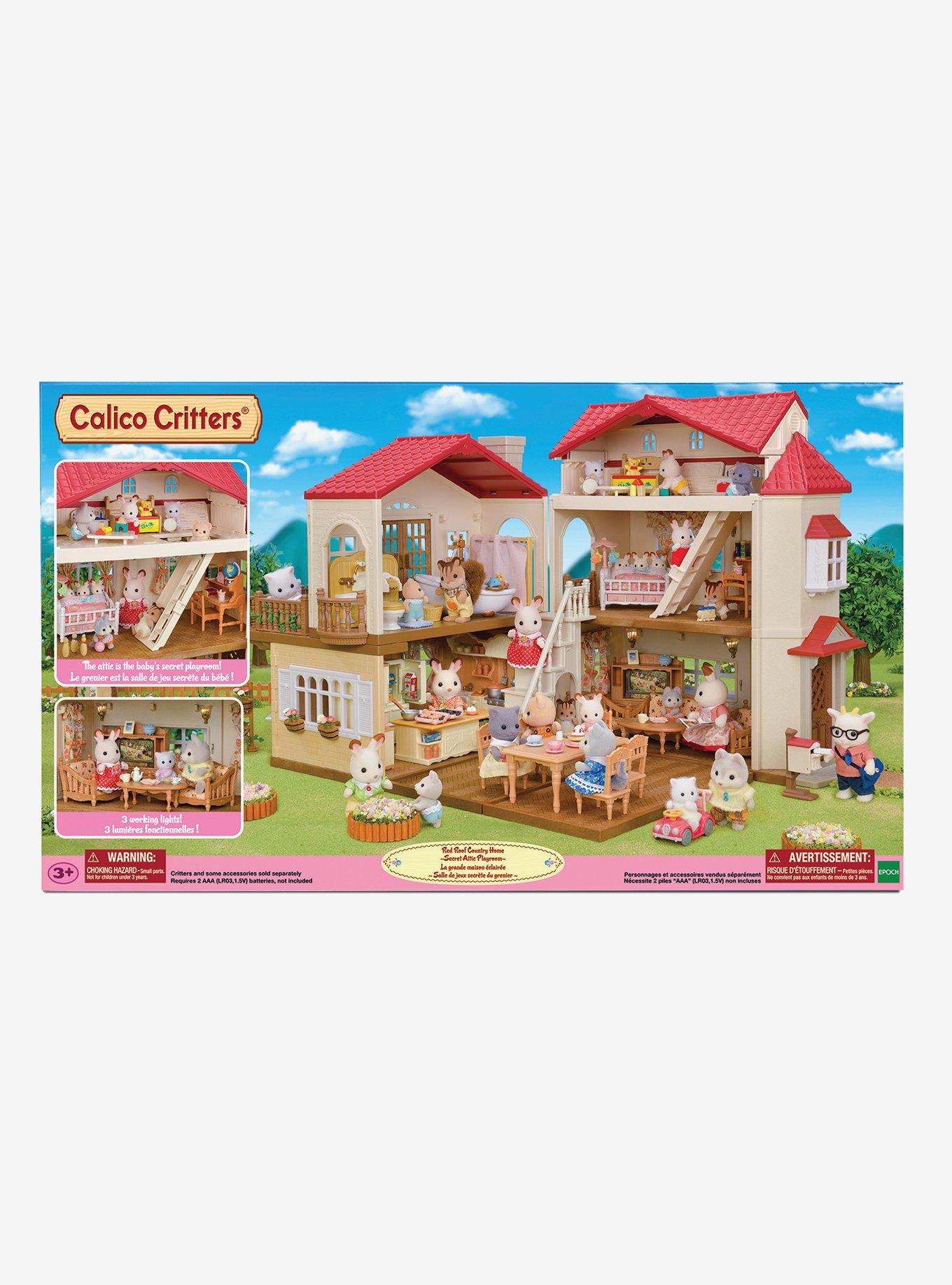Calico Critters Red Roof Country Home with Secret Attic Playroom Playset, , alternate
