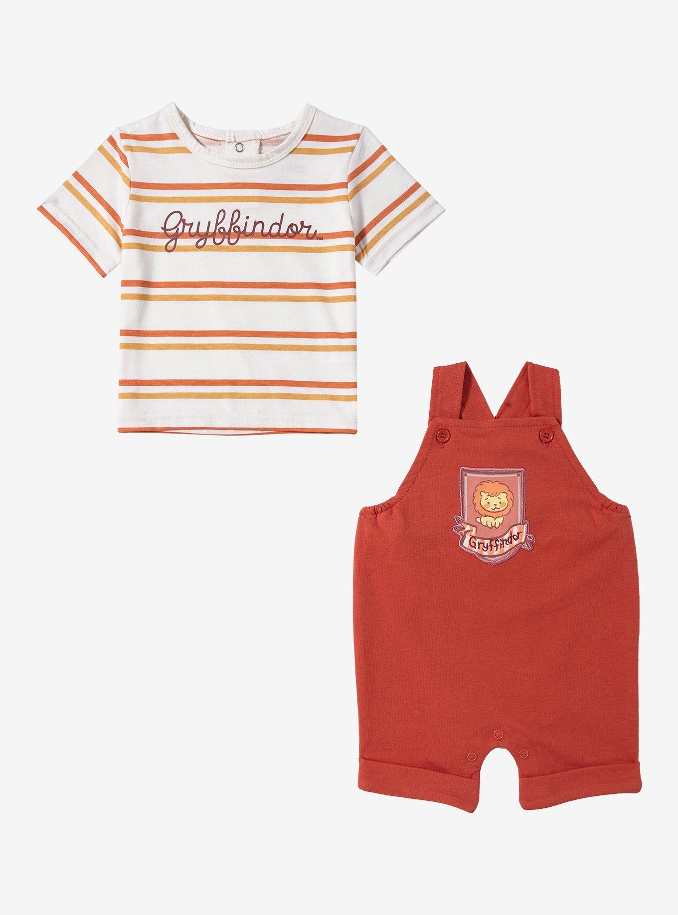 Harry Potter Gryffindor Crest Infant T-Shirt and Overall Set - BoxLunch Exclusive, STRIPE - RED, alternate