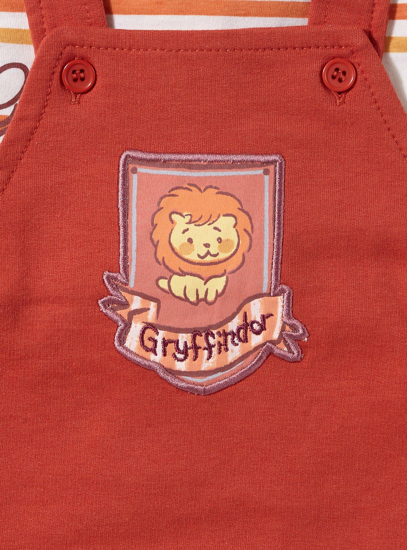 Harry Potter Gryffindor Crest Infant T-Shirt and Overall Set - BoxLunch Exclusive, STRIPE - RED, alternate