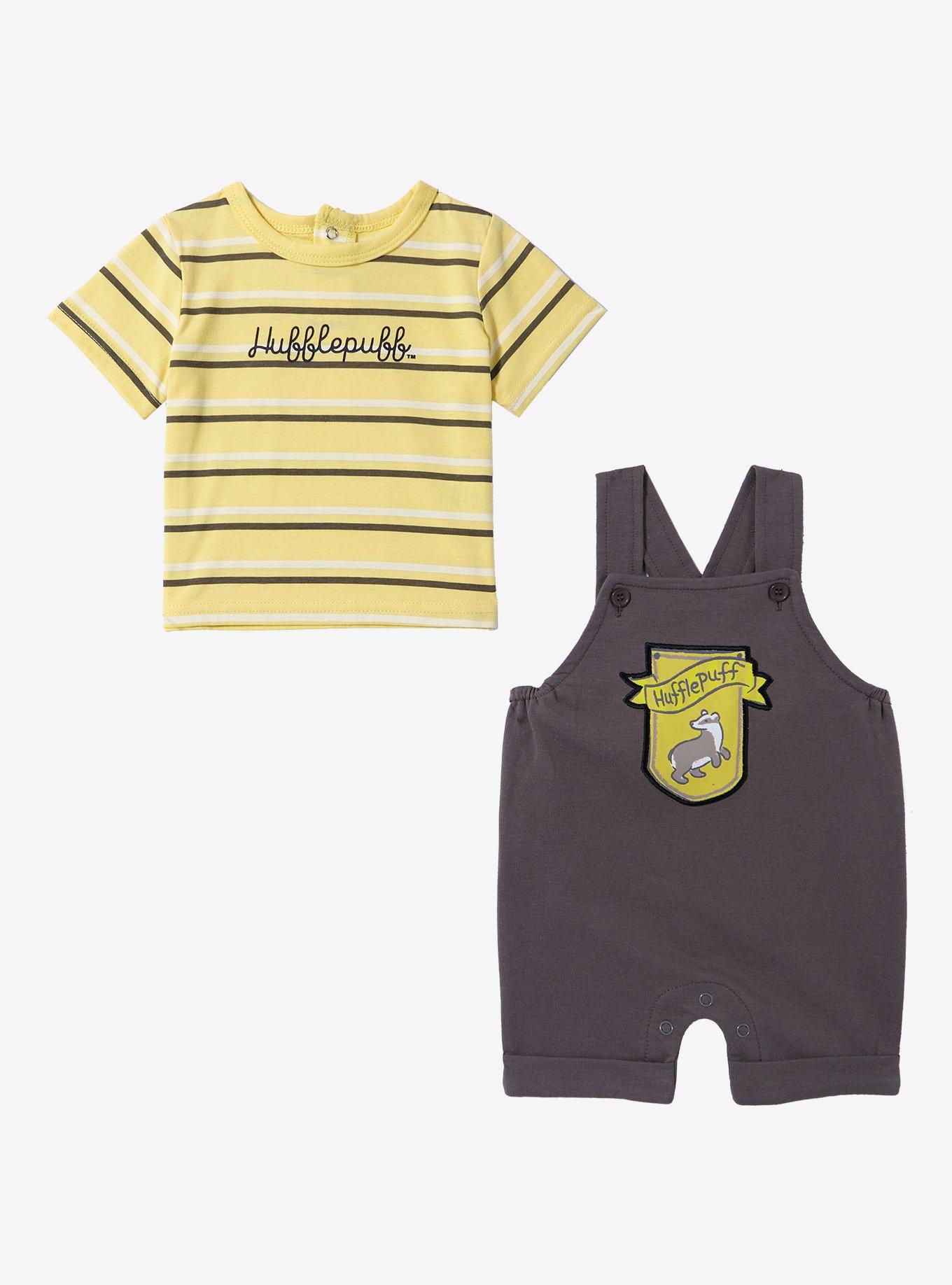 Harry Potter Hufflepuff Crest Infant T-Shirt and Overall Set - BoxLunch Exclusive, , hi-res