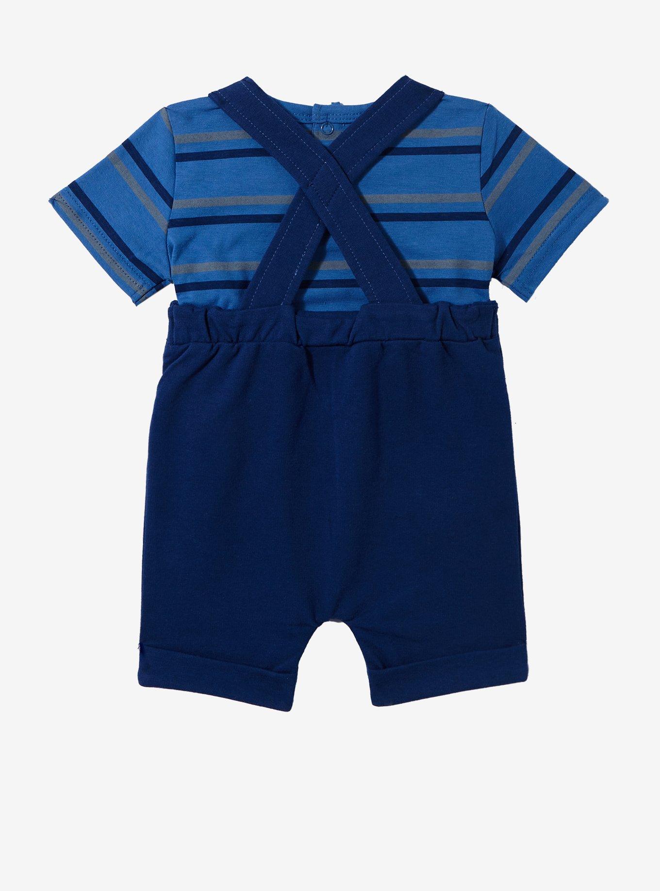 Harry Potter Ravenclaw Crest Infant Overall Set - BoxLunch Exclusive, BLUE STRIPE, alternate