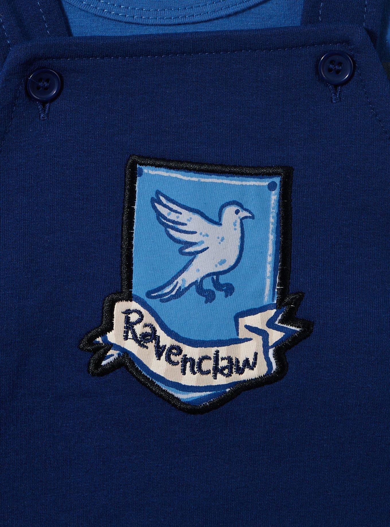 Harry Potter Ravenclaw Crest Infant Overall Set - BoxLunch Exclusive, BLUE STRIPE, alternate