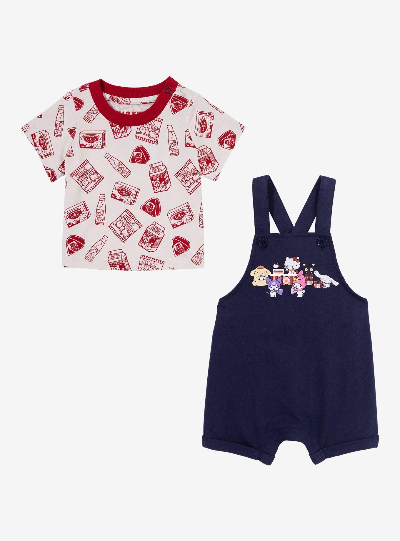Sanrio Hello Kitty and Friends Kawaii Mart Infant T-Shirt and Overall Set - BoxLunch Exclusive, NAVY, alternate