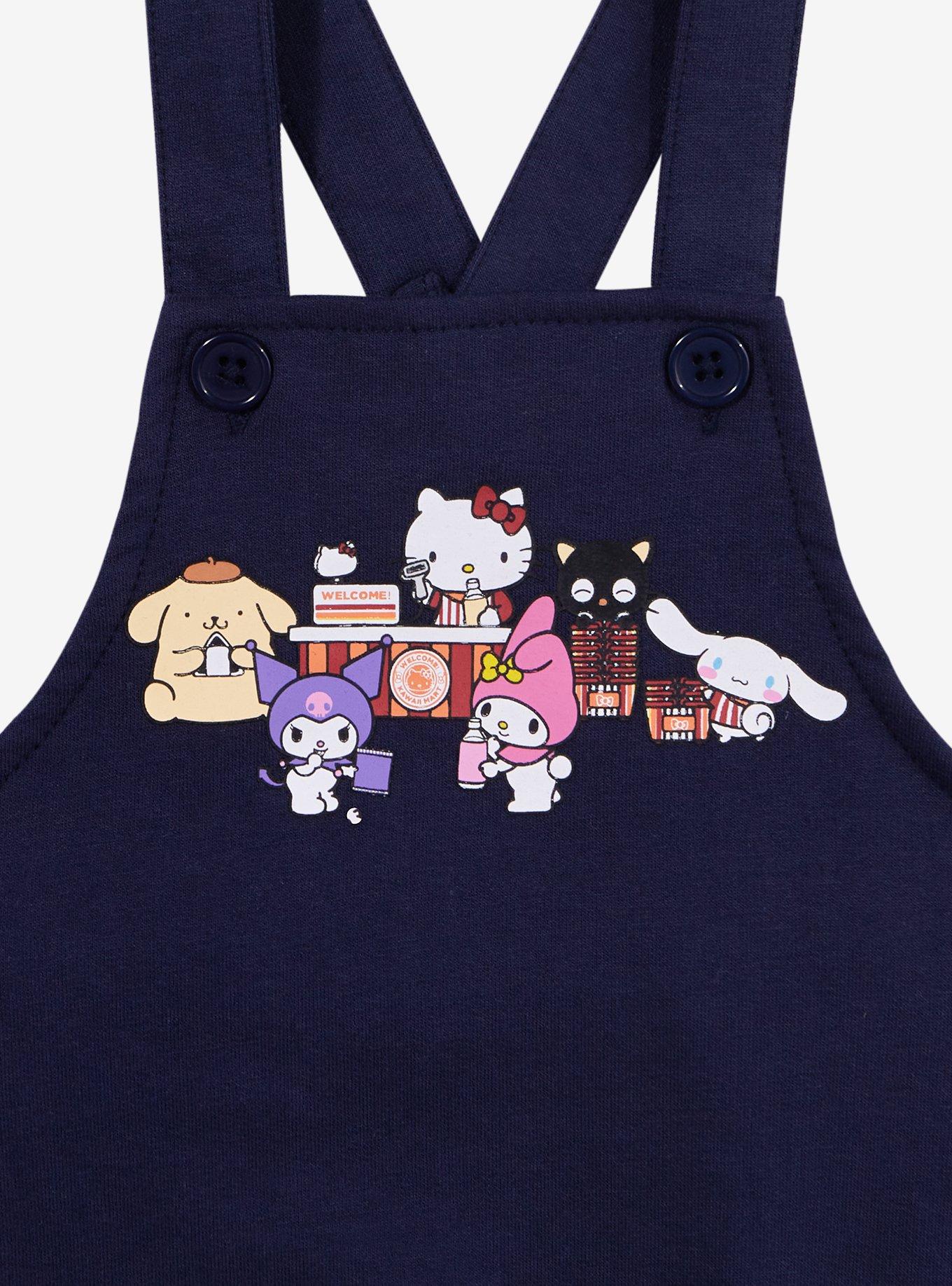Sanrio Hello Kitty and Friends Kawaii Mart Infant Overall Set - BoxLunch Exclusive, NAVY, alternate