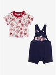 Sanrio Hello Kitty and Friends Kawaii Mart Infant Overall Set - BoxLunch Exclusive, NAVY, alternate