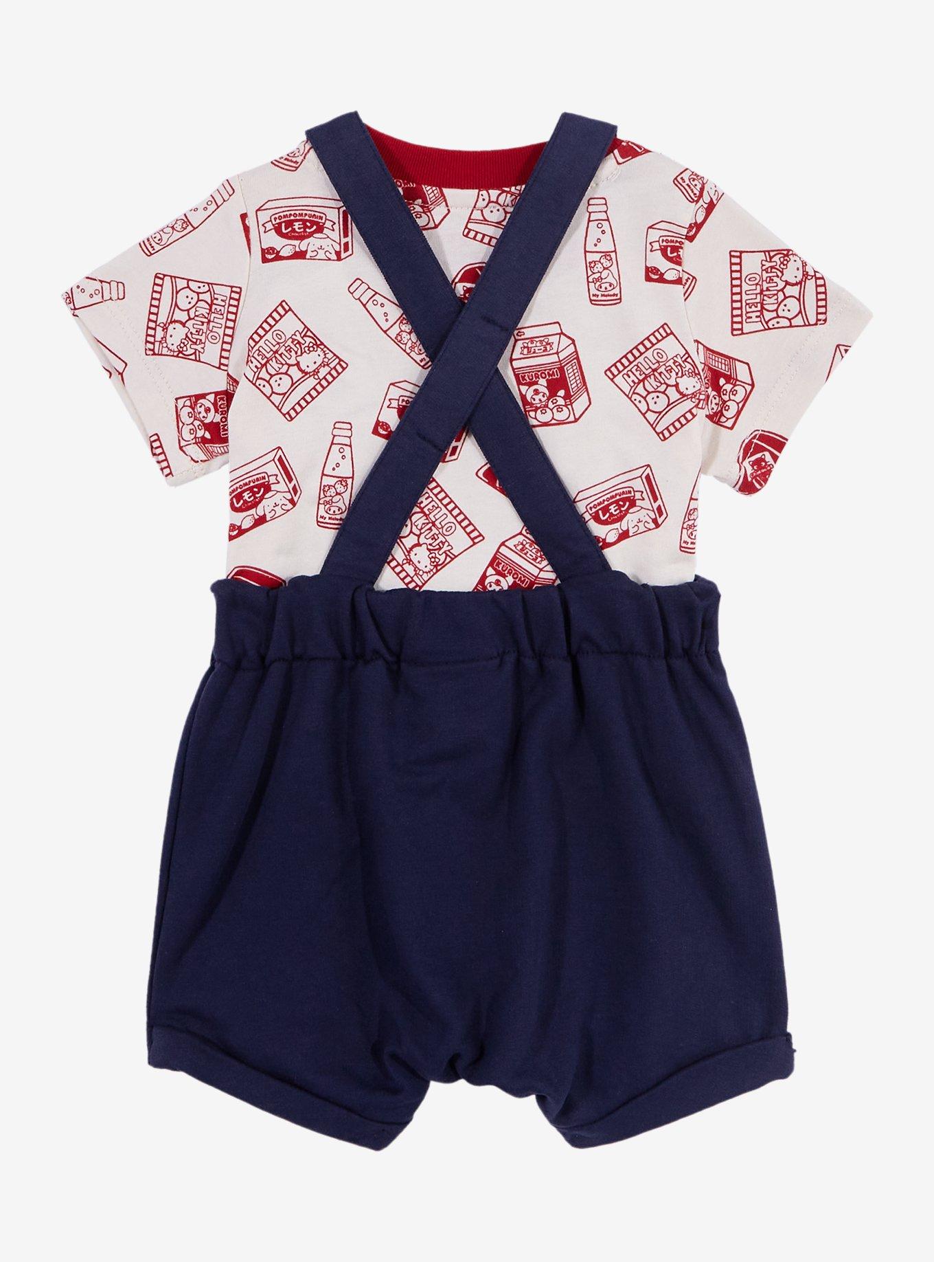 Sanrio Hello Kitty and Friends Kawaii Mart Infant T-Shirt and Overall Set - BoxLunch Exclusive, NAVY, alternate