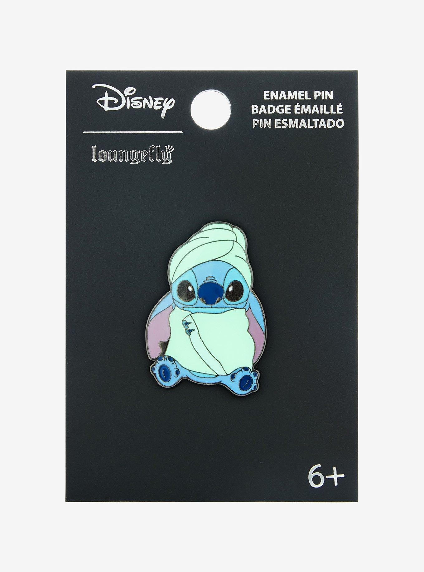 Loungefly Disney Lilo & Stitch Bath Towel Stitch Enamel Pin, , alternate