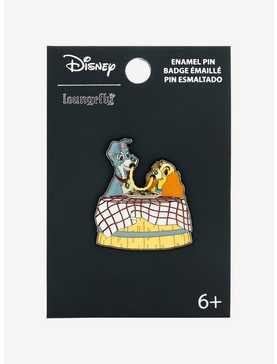 Loungefly Disney Lady And The Tramp Spaghetti Scene Enamel Pin, , hi-res