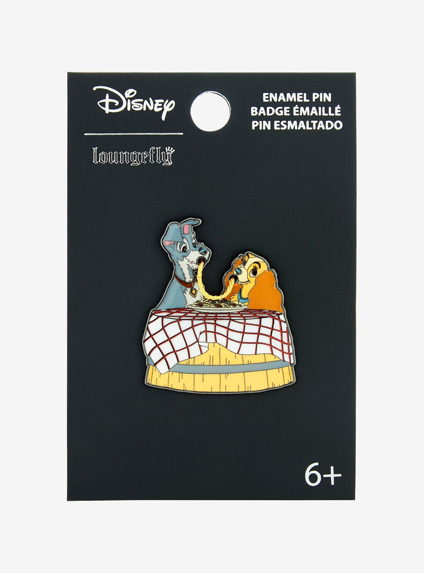 Loungefly Disney Lady And The Tramp Spaghetti Scene Enamel Pin, , alternate