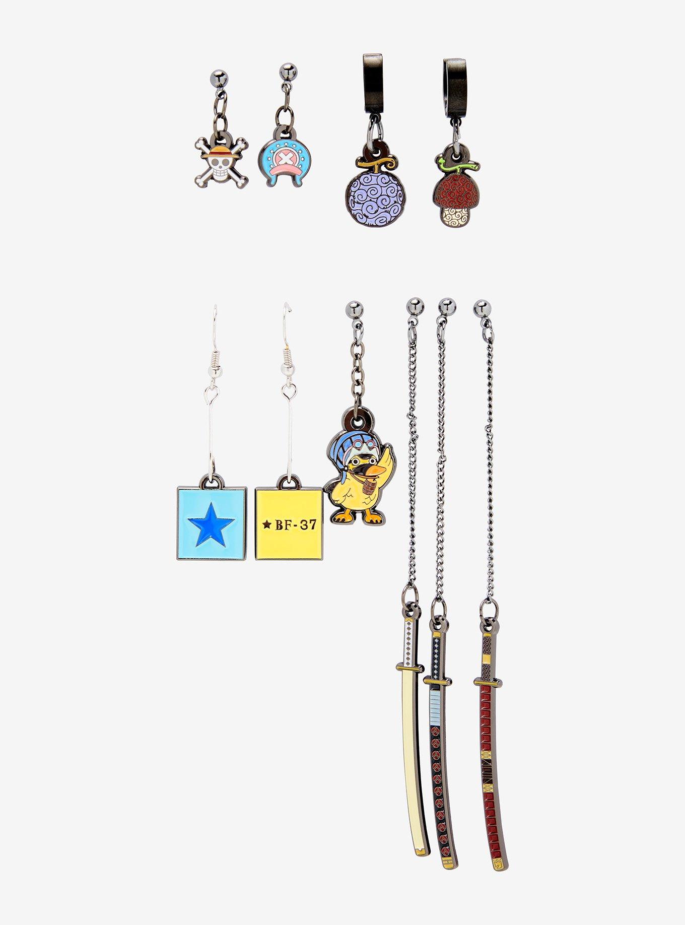 One Piece Mix and Match Earring Set — BoxLunch Exclusive, , alternate